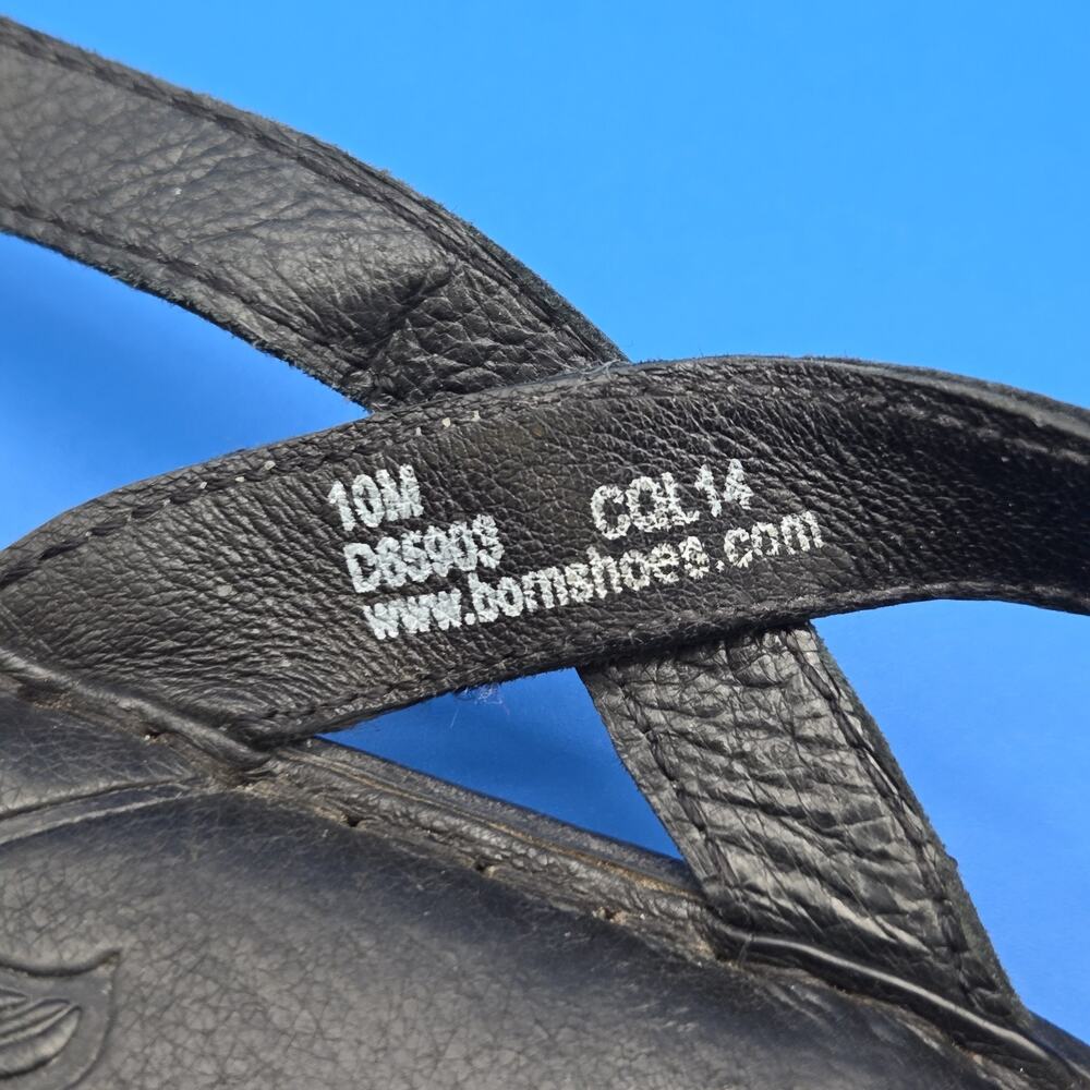 Born Mai Leather Strappy Sandals Women’s Size 10 Black Slingback Comfort - Picture 10 of 11